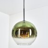 Koyoto Hängeleuchte Glas 30 cm Grün, Klar, 1-flammig