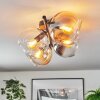 Koyoto Deckenleuchte Glas 15 cm Bernsteinfarben, Klar, Rauchfarben, 4-flammig