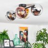 Koyoto Deckenleuchte Glas 15 cm Chrom, Gold, Klar, Kupferfarben, Rauchfarben, 4-flammig