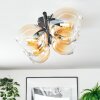 Koyoto Deckenleuchte Glas 15 cm Bernsteinfarben, Klar, 4-flammig