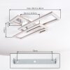 Marluk Deckenleuchte LED Chrom, Sandfarben, Weiß, 1-flammig