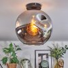 Ripoll Deckenleuchte Glas 30 cm Chrom, Rauchfarben, 1-flammig