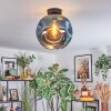 Ripoll Deckenleuchte Glas 30 cm Blau, 1-flammig