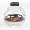 Ripoll Deckenleuchte Glas 30 cm Chrom, Klar, Rauchfarben, 1-flammig
