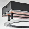 Galen Deckenleuchte LED Holzoptik, Schwarz, 1-flammig