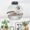 Ripoll Deckenleuchte Glas 30 cm Chrom, Klar, Rauchfarben, 1-flammig