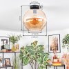 Koyoto Deckenleuchte Glas 30 cm Bernsteinfarben, 1-flammig