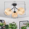 Basto Deckenleuchte 15 cm Naturfarben, 3-flammig