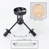 Basto Deckenleuchte 15 cm Naturfarben, 3-flammig