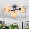Basto Deckenleuchte 15 cm Naturfarben, 3-flammig