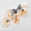 Koyoto Deckenleuchte Glas 15 cm Bernsteinfarben, Klar, 4-flammig