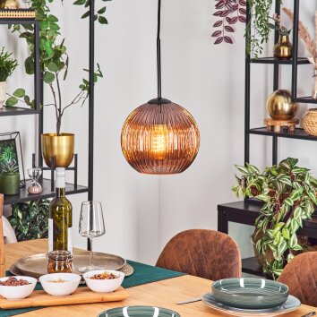Koyoto Hängeleuchte Glas 20 cm Kupferfarben, 1-flammig