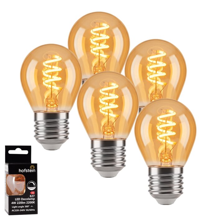 LED E27 5er Set 4 Watt 2200 Kelvin 220 Lumen