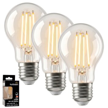 LED E27 3er Set 7 Watt 2700 Kelvin 800 Lumen