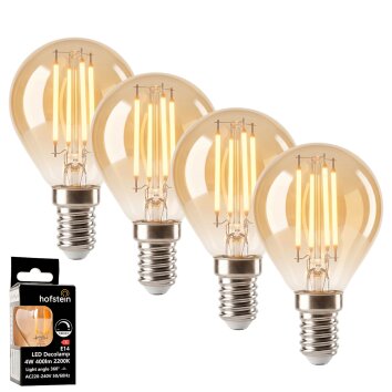LED E14 4er Set 4 Watt 2200 Kelvin 350 Lumen