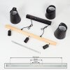 Andian Pendelleuchte Naturfarben, Schwarz, 3-flammig