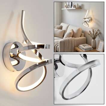 Lunor Wandleuchte LED Chrom, 1-flammig