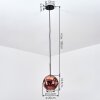 Ripoll Hängeleuchte Glas 20 cm Kupferfarben, 1-flammig