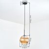 Koyoto Hängeleuchte Glas 25 cm Bernsteinfarben, 1-flammig