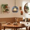 Koyoto Hängeleuchte Glas 25 cm Blau, 1-flammig