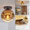 Ripoll Deckenleuchte Glas 20 cm Gold, Klar, 1-flammig