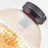 Koyoto Deckenleuchte Glas 25 cm Bernsteinfarben, 1-flammig