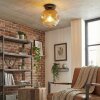Ripoll Deckenleuchte Glas 20 cm Gold, Klar, 1-flammig