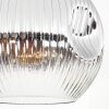 Ripoll Deckenleuchte Glas 25 cm Chrom, Klar, Rauchfarben, 1-flammig