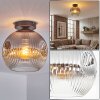 Ripoll Deckenleuchte Glas 25 cm Klar, Rauchfarben, 1-flammig