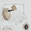 Lumox Wandleuchte Beige, Schwarz, 1-flammig