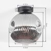 Ripoll Deckenleuchte Glas 25 cm Rauchfarben, 1-flammig