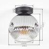 Ripoll Deckenleuchte Glas 20 cm Klar, Rauchfarben, 1-flammig