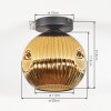 Ripoll Deckenleuchte Glas 20 cm Gold, 1-flammig
