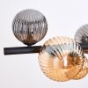 Chehalis Pendelleuchte Glas 10 cm, 12 cm, 15 cm Bernsteinfarben, Rauchfarben, 8-flammig