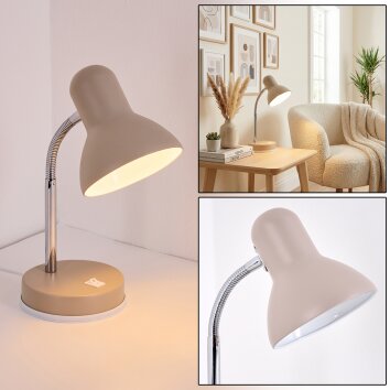 Gamor Tischleuchte Sandfarben, 1-flammig