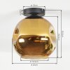Ripoll Deckenleuchte Glas 25 cm Gold, 1-flammig