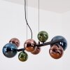 Chehalis Pendelleuchte Glas 10 cm, 12 cm, 15 cm Blau, Grün, Kupferfarben, 8-flammig