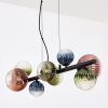 Chehalis Pendelleuchte Glas 10 cm, 12 cm, 15 cm Blau, Grün, Klar, Kupferfarben, 8-flammig