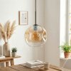 Ripoll Hängeleuchte Glas 25 cm Bernsteinfarben, Klar, 1-flammig