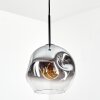Ripoll Hängeleuchte Glas 25 cm Klar, Rauchfarben, 1-flammig