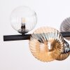 Chehalis Pendelleuchte Glas 10 cm, 12 cm, 15 cm Bernsteinfarben, Klar, Rauchfarben, 8-flammig