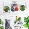 Gastor Deckenleuchte Glas 15 cm Blau, Grün, Kupferfarben, 4-flammig