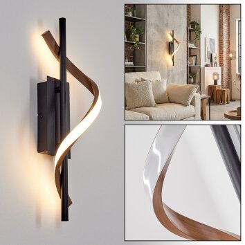 Solir Wandleuchte LED Schwarz, 1-flammig