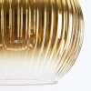 Koyoto Hängeleuchte Glas 25 cm Gold, Klar, 4-flammig