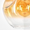 Ripoll Hängeleuchte Glas 30 cm Bernsteinfarben, Klar, 1-flammig