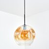 Ripoll Hängeleuchte Glas 30 cm Bernsteinfarben, Klar, 1-flammig
