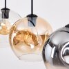 Ripoll Hängeleuchte Glas 25 cm Bernsteinfarben, Klar, Rauchfarben, 4-flammig