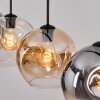 Ripoll Hängeleuchte Glas 25 cm Bernsteinfarben, Klar, Rauchfarben, 4-flammig