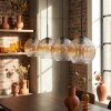 Koyoto Hängeleuchte Glas 25 cm Bernsteinfarben, Klar, 4-flammig