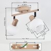 Lumox Deckenleuchte Beige, Schwarz, 2-flammig